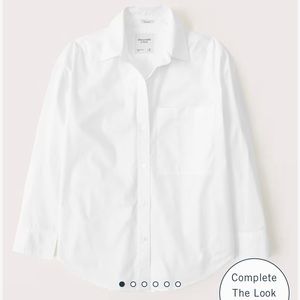 Oversized poplin button-up shirt
